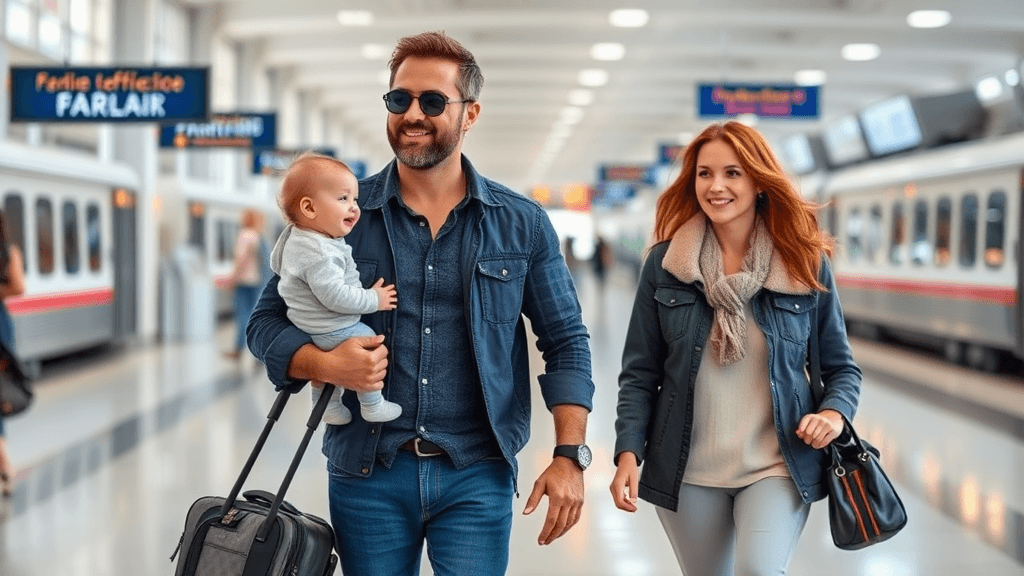 Familia en la estacion